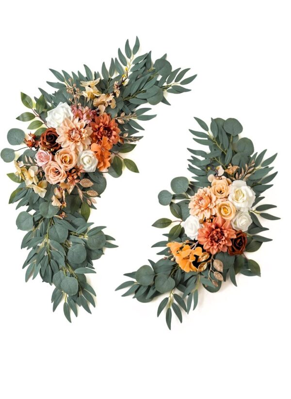 Burnt Orange Small Swag Set of 2
