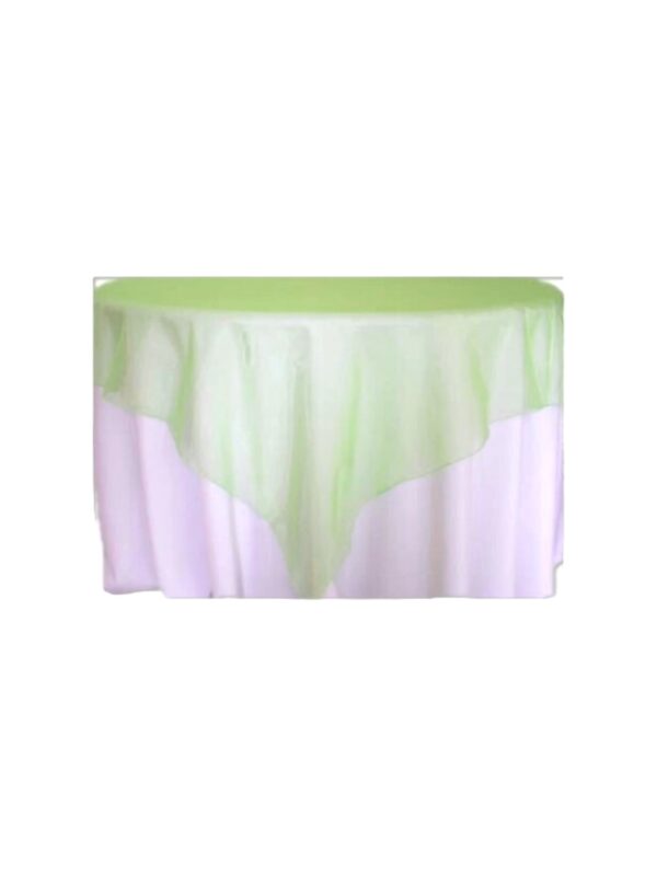 90x90 Lime Green/Apple Organza Overlay