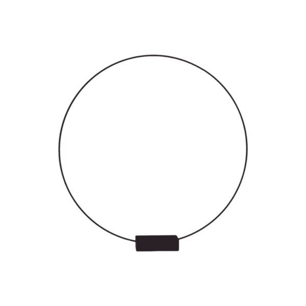10" Black Wooden Hoop (Wood Stand)