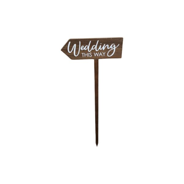 Wedding This Way Rustic Arrow (Stake)