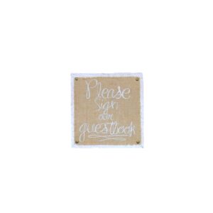 Guest Book Burlap
