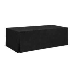 6' Black Fitted Table Linen