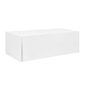 6' White Fitted Table Linen
