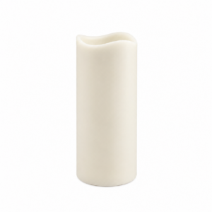 Flameless 8" Ivory Wax Candle