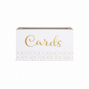 White & Gold Card Box