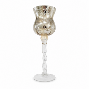 14"-Champagne Gold Mercury Vase