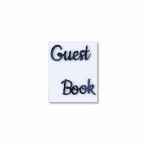 ACH Navy & White Guest Book