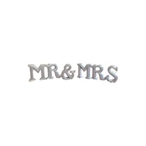 Mr & Mrs-Silver Glitter