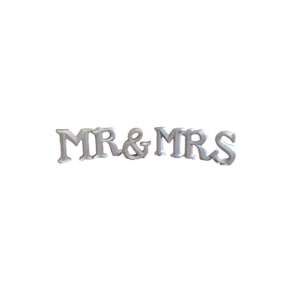 Mr & Mrs-Silver Glitter