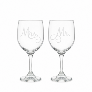 Mr & Mrs Toasting Glasses