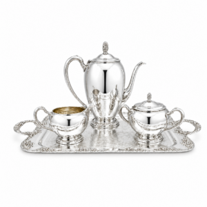 Antique Simple Silver Tea Set