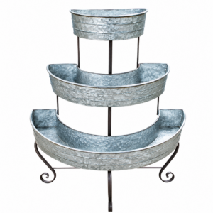 Galvanized Curved Shelf Stand