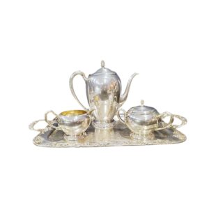 Antique Simple Silver Tea Set