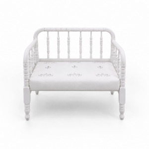 White Spindle Settee