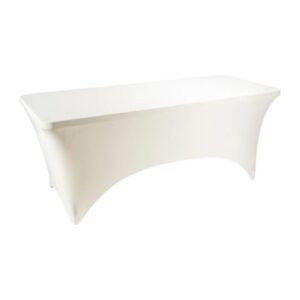 Ivory Spandex 6' Table Linen