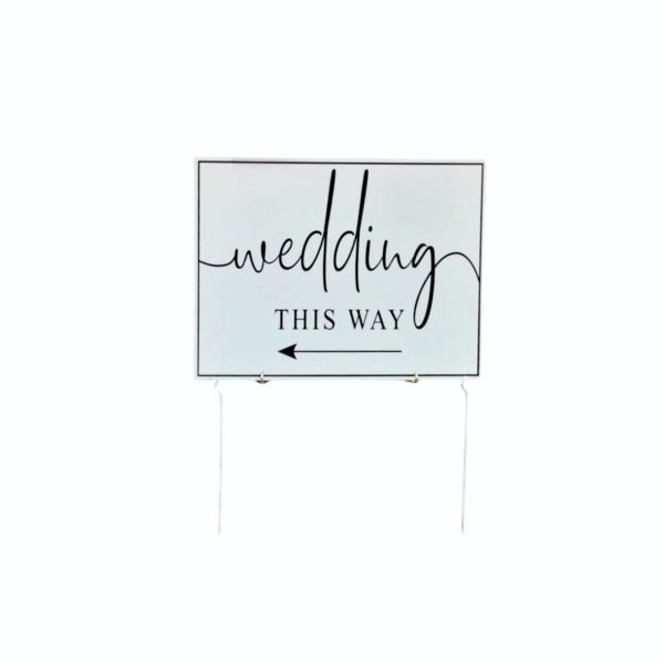 Wedding This Way Yard Stake