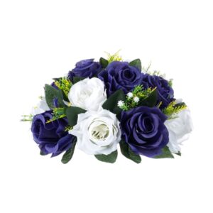 Navy & White Floral Dome