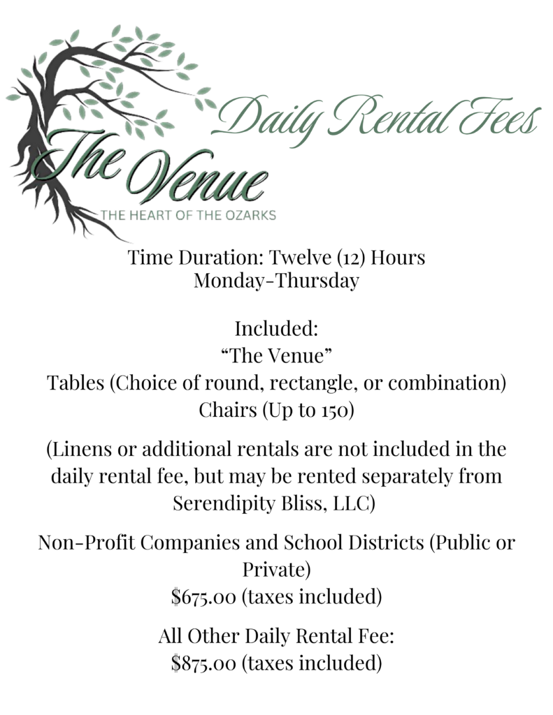The Venue Daily Rental