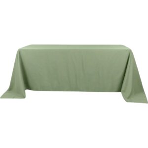 90x132 Dusty Sage Green Table Linen