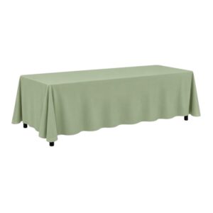90x132 Dusty Sage Green Table Linen