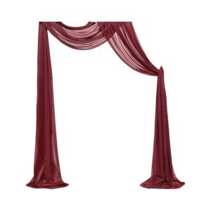 Burgundy Chiffon Drape