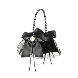 Flowergirl-Black Satin & Lace