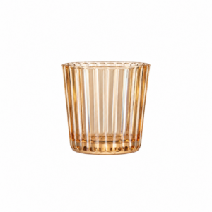Amber Gold Ribbed Votive