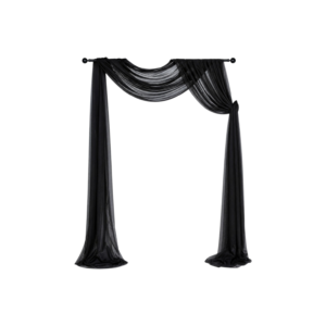 Black Organza Arch Drape