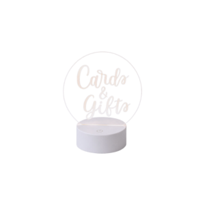 Acrylic Cards & Gifts Sign-LED Base