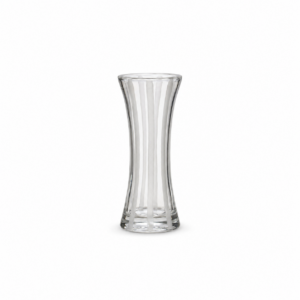 Glass Bud Vase-Frosted Stripes