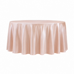 120 Round-Rose Gold Lamour Satin