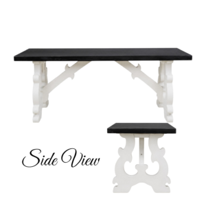 Black & White Decorative Bench